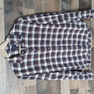 J. Crew Factory Slim plaid Flannel long sleeve Button up shirt sz Med men's